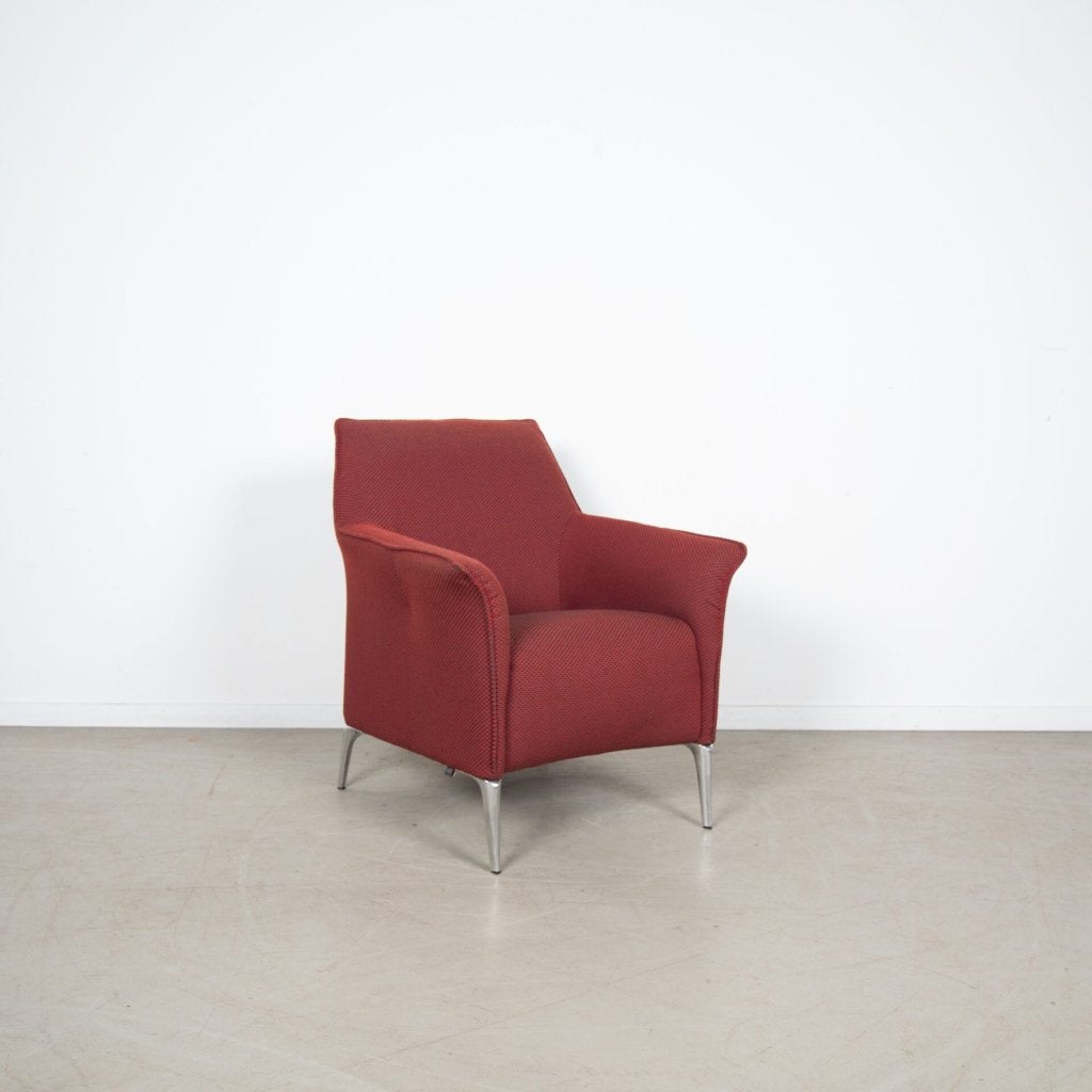 1x Leolux Mayuro Fauteuil Rood Stof
