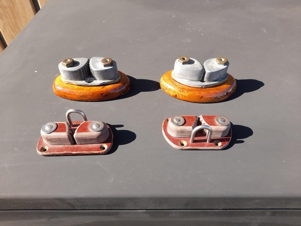 Schootklemmen brons en tuflon, Watersport en Boten, Ophalen of Verzenden, Nieuw, Minder dan 15 m²