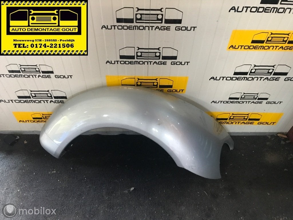Volkswagen New Beetle ('98-'05)Spatbord Links Achter Zilver, Gebruikt, Volkswagen, Ophalen of Verzenden, Volkswagen