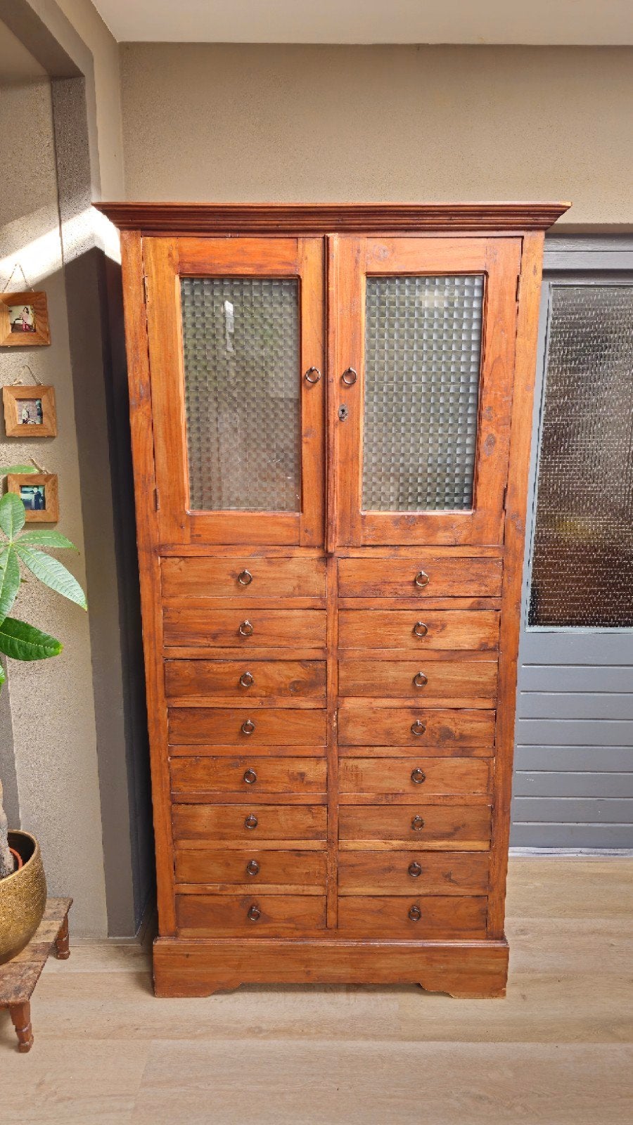 Prachtige antieke apothekerskast, ladenkast, vintage, Huis en Inrichting, Kasten | Ladekasten, Ophalen, Gebruikt
