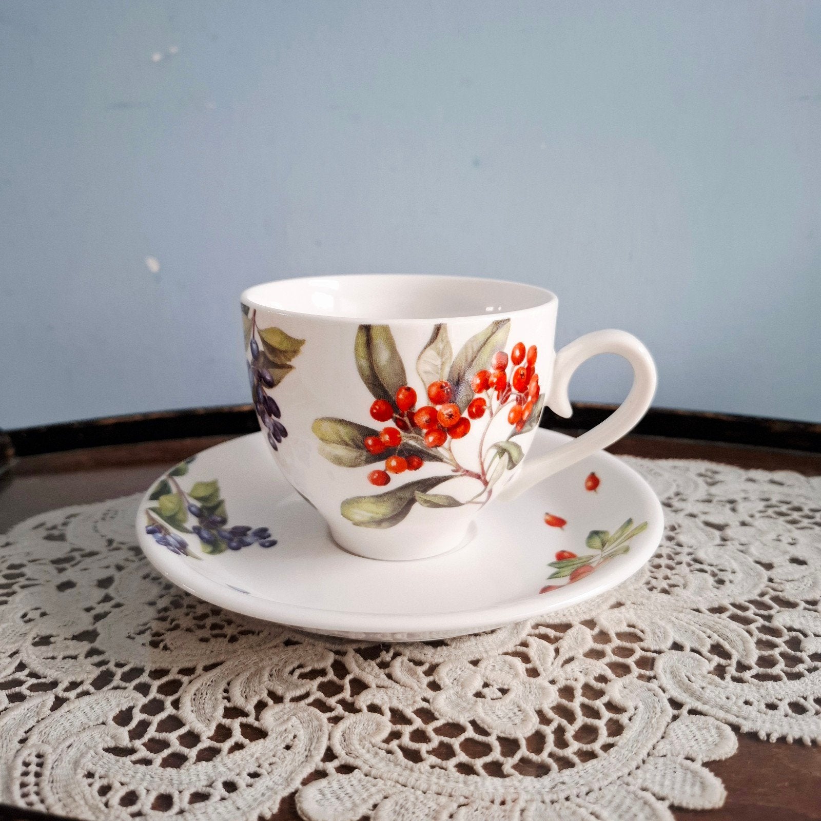 JBS, kerst kop en schotel, Gebruikt, JBS Home Collection, Onbekend, Ophalen of Verzenden