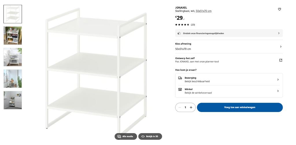 IKEA JONAXEL 2 x stellingkast & 8 draadmand, Huis en Inrichting, Kasten | Stellingkasten, Zo goed als nieuw, Ophalen