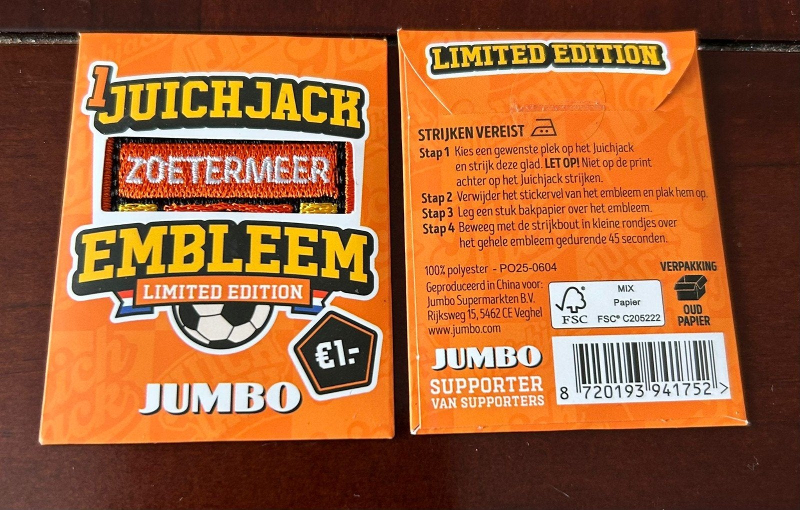 Jumbo Juichjack Embleem Zoetermeer., Jumbo, Ophalen of Verzenden