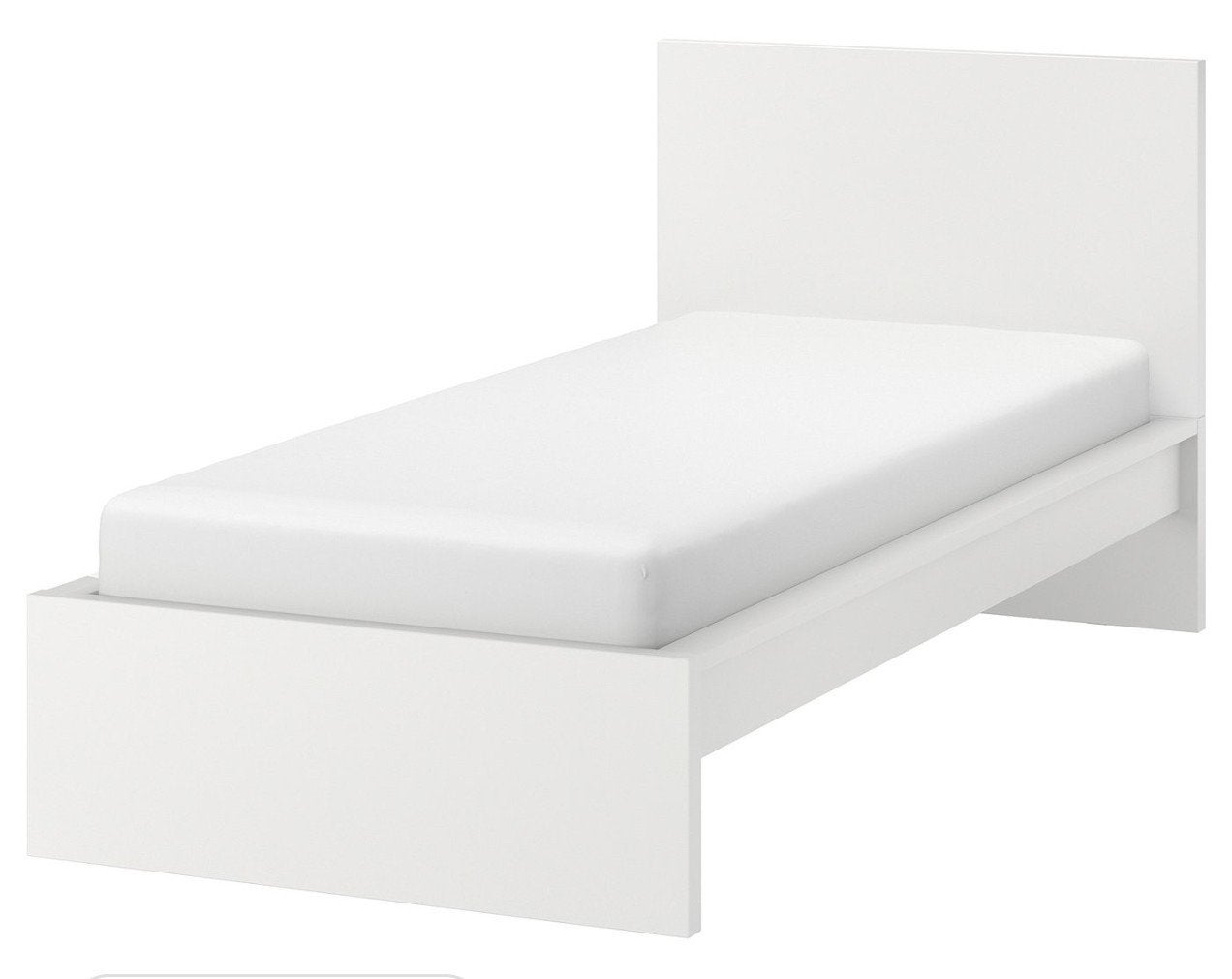 MALM bed 90x200cm met lade, matras en topper, Huis en Inrichting, Slaapkamer | Bedden, Ophalen, 90 cm, Eenpersoons, Wit
