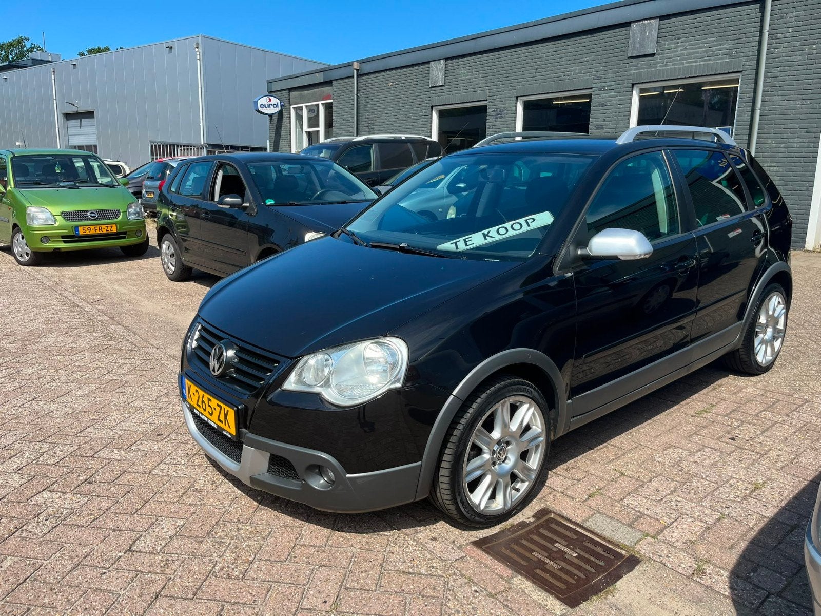 Volkswagen Polo 1.6 77KW Cross 2006 Zwart Airco APK, Voorwielaandrijving, 40 €/maand, 1064 kg, Zwart