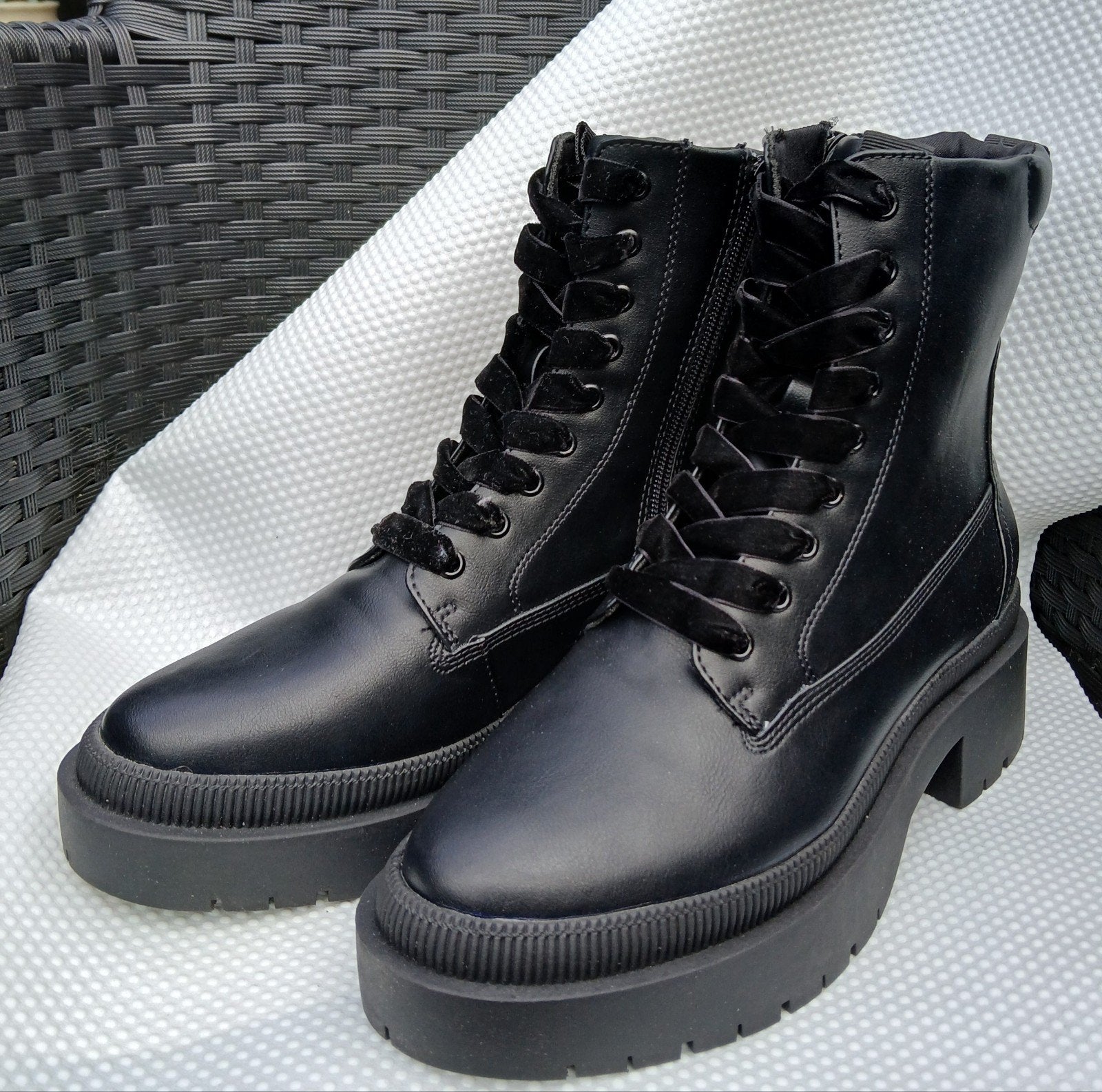 Stoere Zwarte Bikerboots met Veter en Rits - SuperCracks, SuperCracks, Zwart, Lage of Enkellaarzen, Nieuw