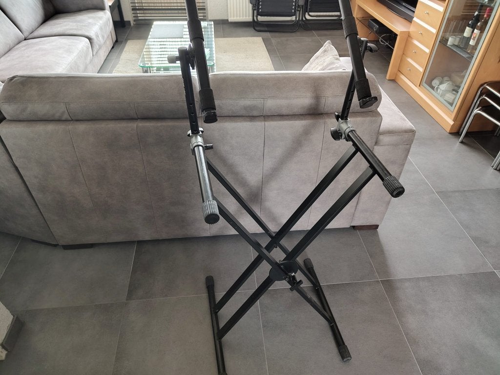 X-poot keyboardstandaard 2 verdiepingen, Ophalen, Gebruikt, Instrumentstandaard, Keyboard of Synthesizer