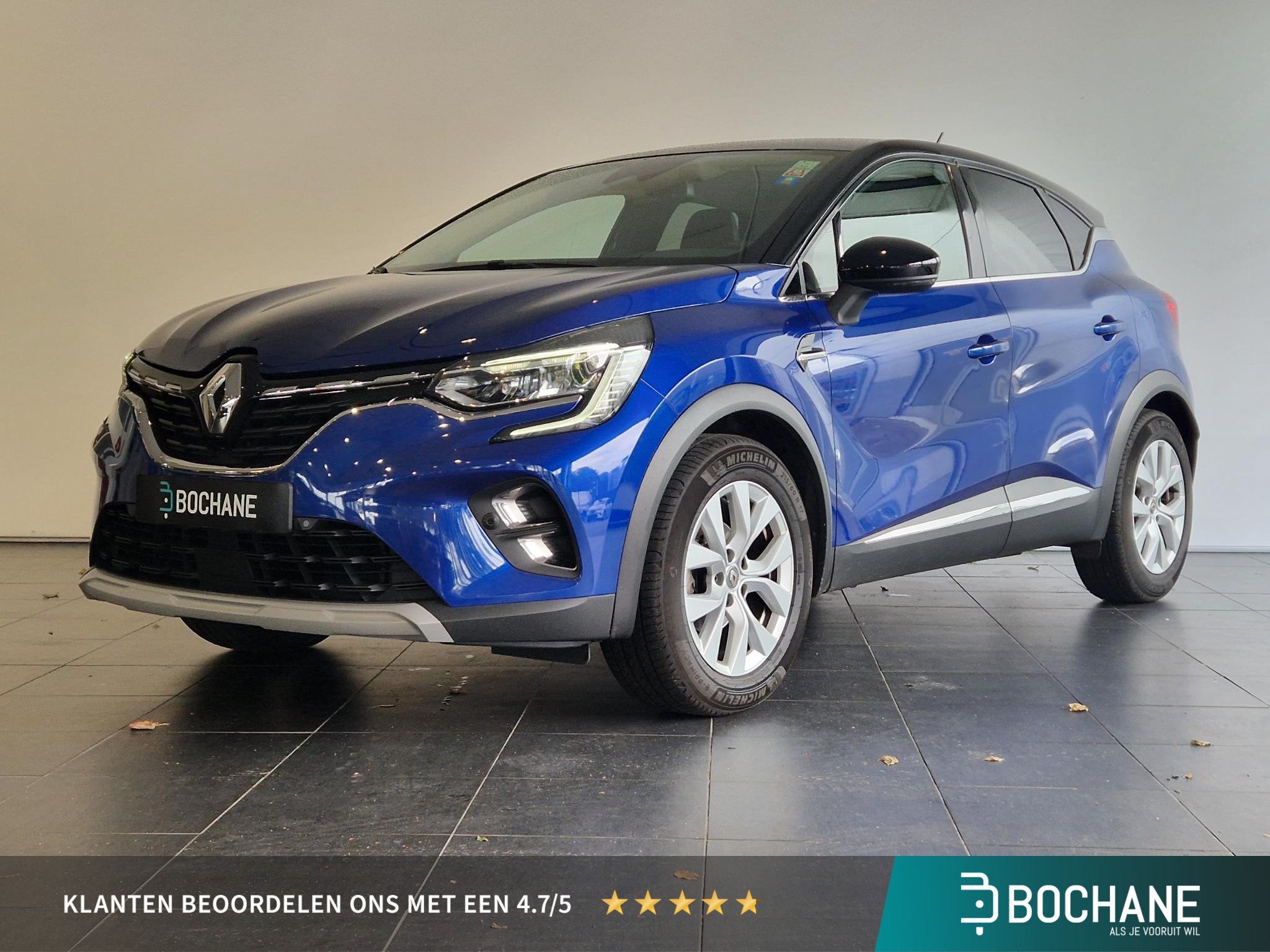 Renault Captur 1.3 TCe 140 Intens | TREKHAAK | ACHTERUITRIJC, Gebruikt, 4 cilinders, Met garantie (alle), Blauw