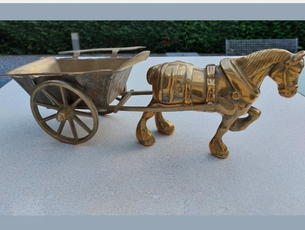 Koper paard met kar, Verzenden, Koper