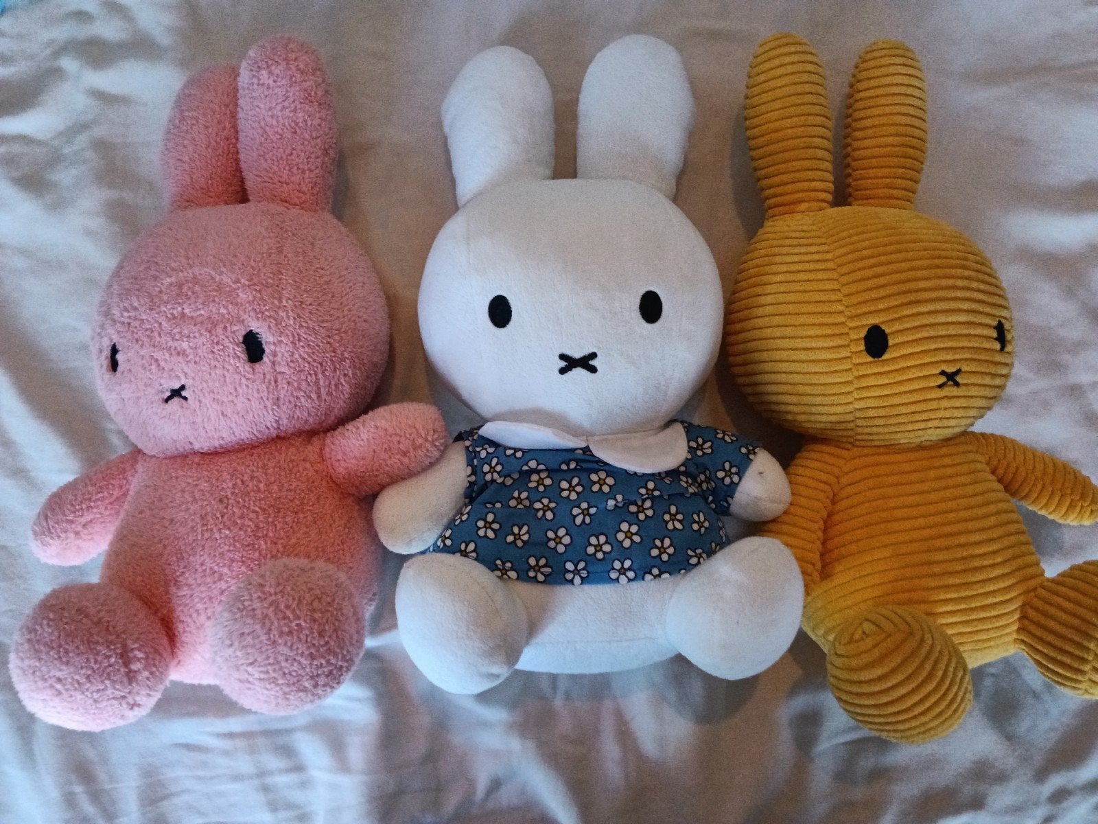 Set van 3 Nijntje knuffels - Roze, Wit, Geel, Kinderen en Baby's, Ophalen, Overige merken, Konijn, Nijntje