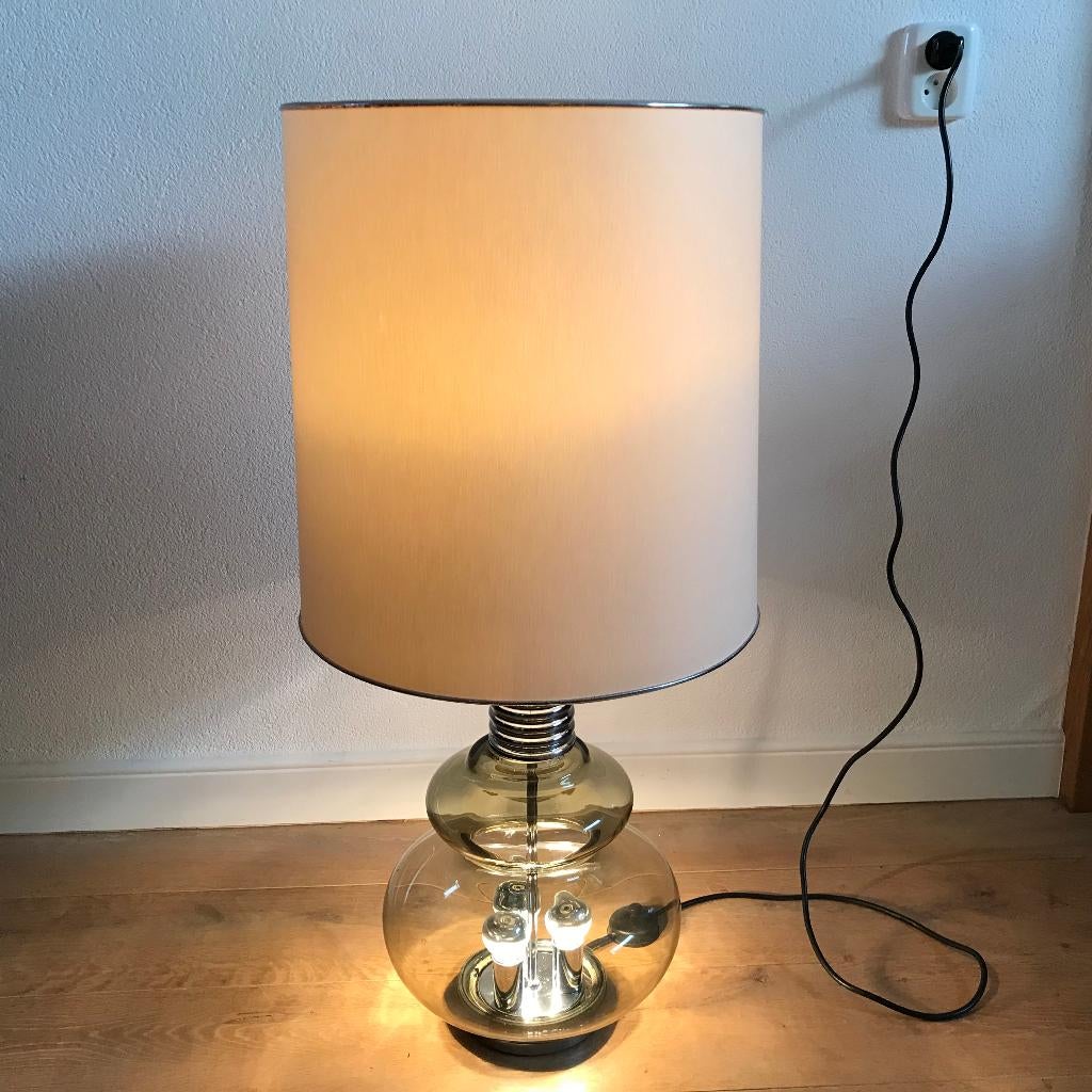 XL Doria Leuchten Germany lamp vloerlamp retro vintage, Ophalen, Gebruikt, Glas, Nvt