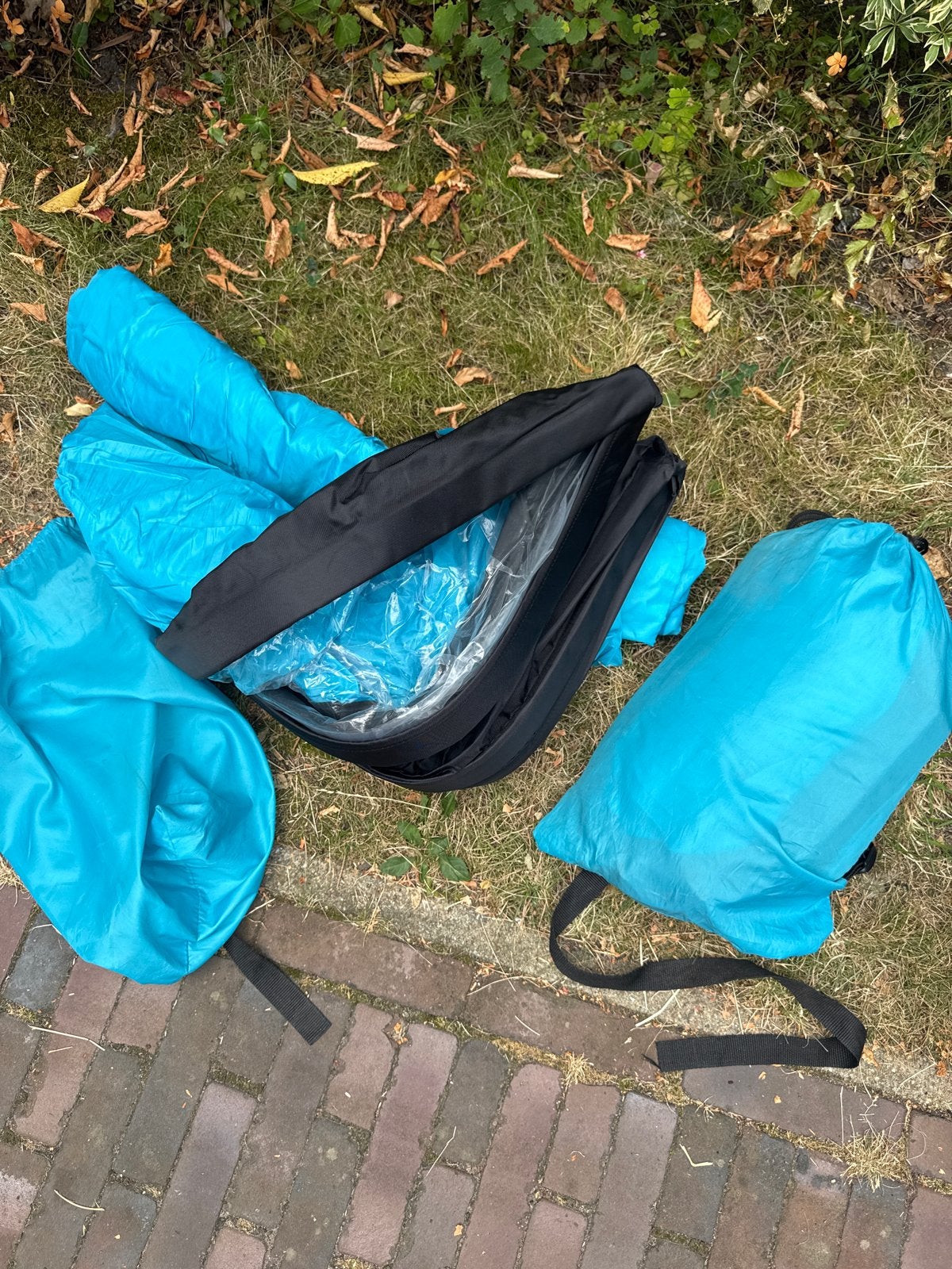 Opblaasbare zitzak 2x - Blauw, Ophalen of Verzenden, Gebruikt
