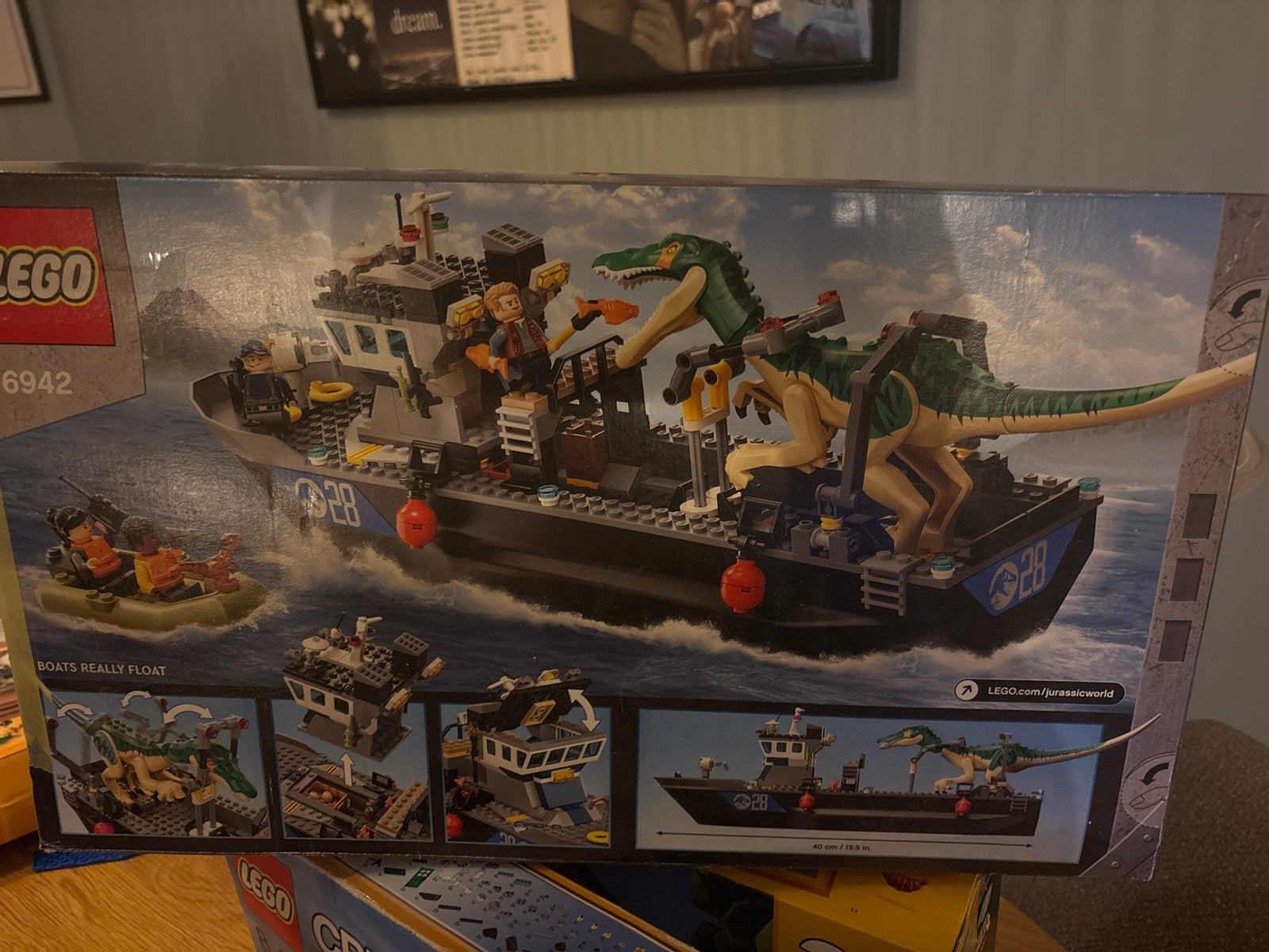 Lego Jurassic World Baryonyx Confrontatie Boot (76942), Jurassic World, Lego, Ophalen of Verzenden, Zo goed als nieuw