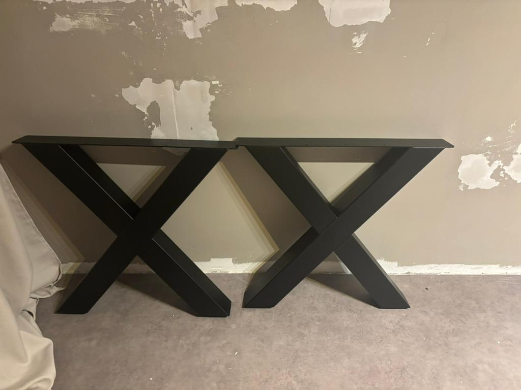 Stalen tafelpoten X, Ophalen, Tafelpoot, 50 tot 100 cm, Vierkant