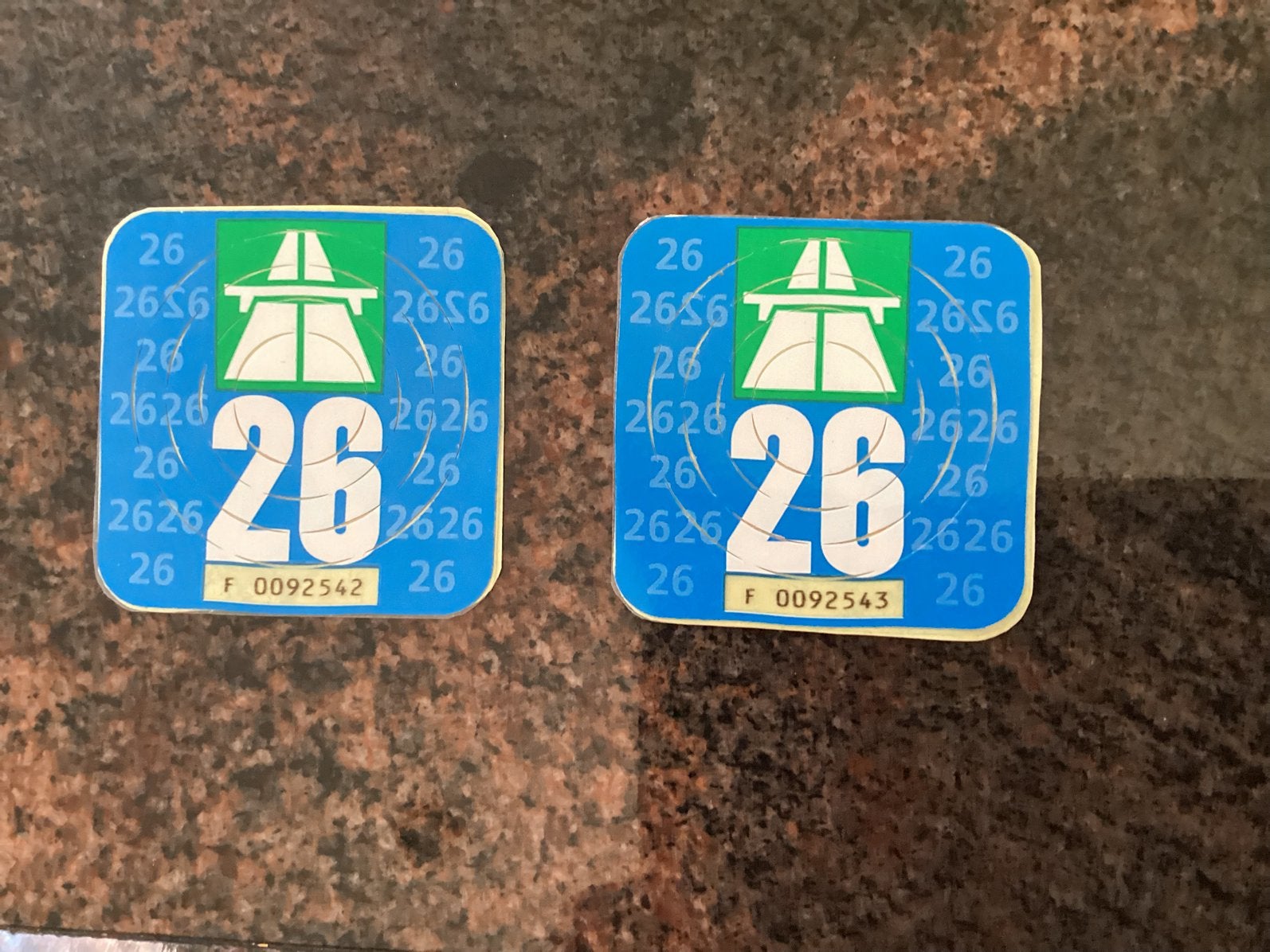 Autovignet., Tickets en Kaartjes