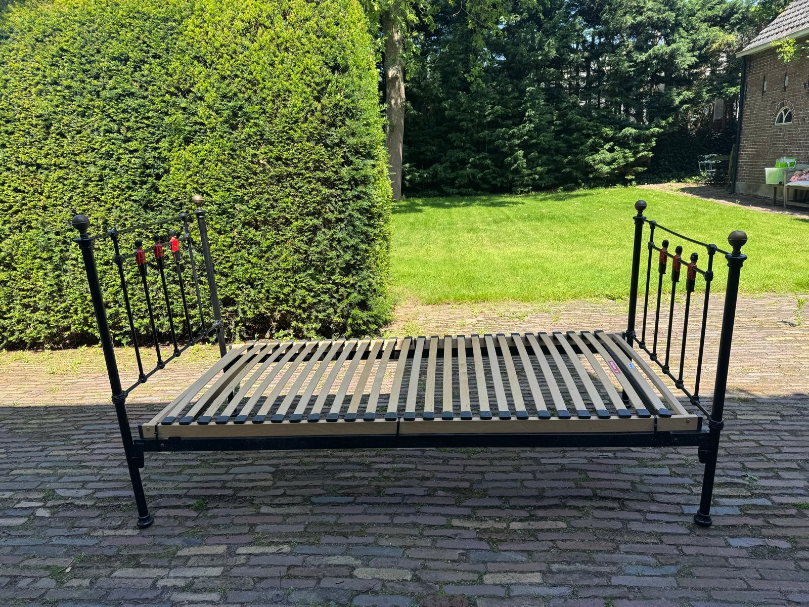 Uniek Harrod's bedframe 200x90 met soldaatjes, Huis en Inrichting, Ophalen, Gebruikt, 90 cm, Eenpersoons