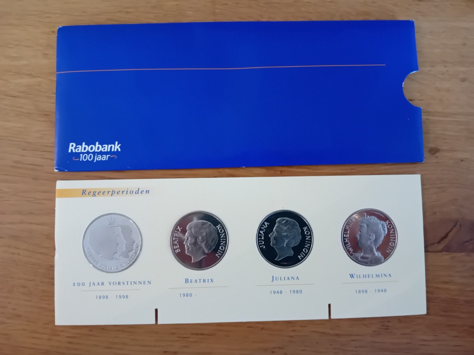 Rabobank 100 jaar munten set - Regeringsperiodes, Postzegels en Munten, Munten | Nederland, Ophalen of Verzenden, Koningin Wilhelmina