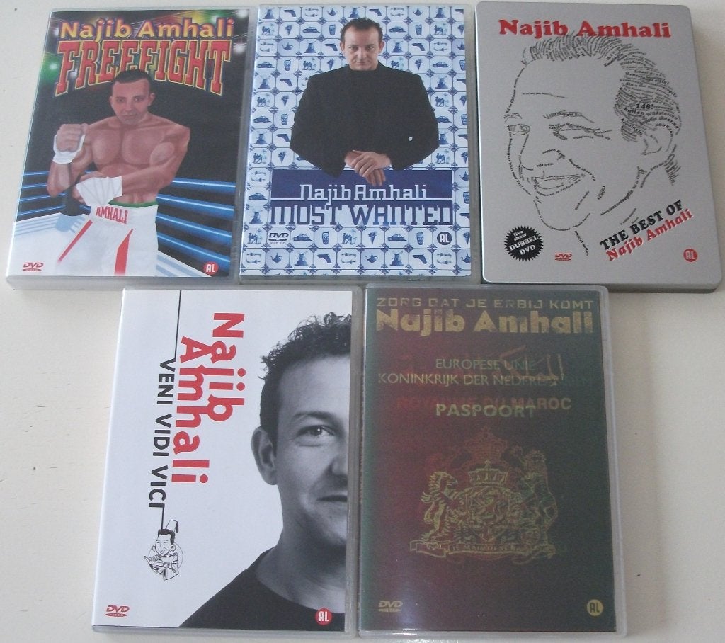 Dvd *** NAJIB AMHALI *** 5 stuks, Stand-up of Theatershow, Alle leeftijden, Zo goed als nieuw, Najib Amhali