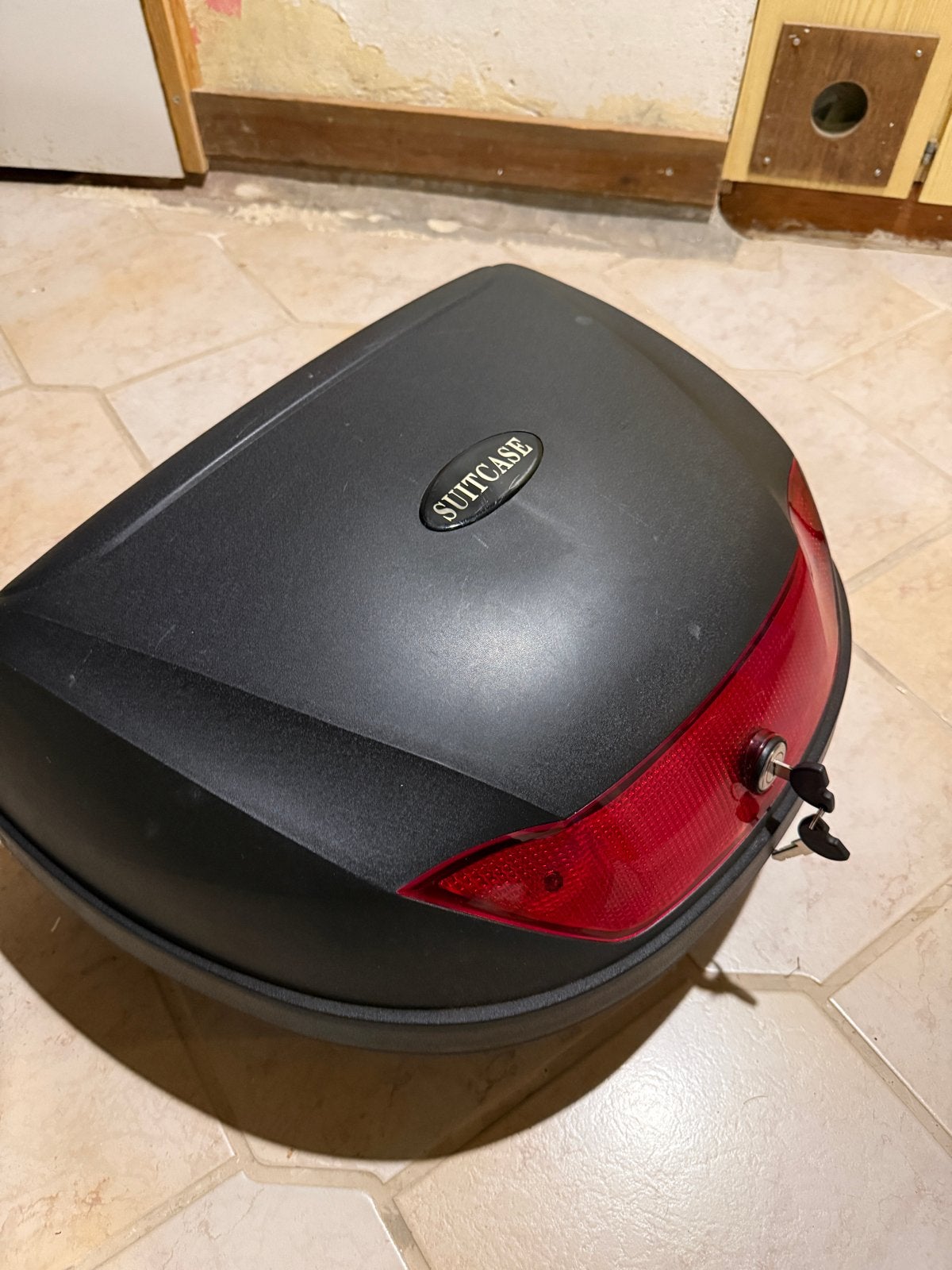 Motorkoffer / Topkoffer Suitcase Zwart met sleutels, Ophalen, Gebruikt