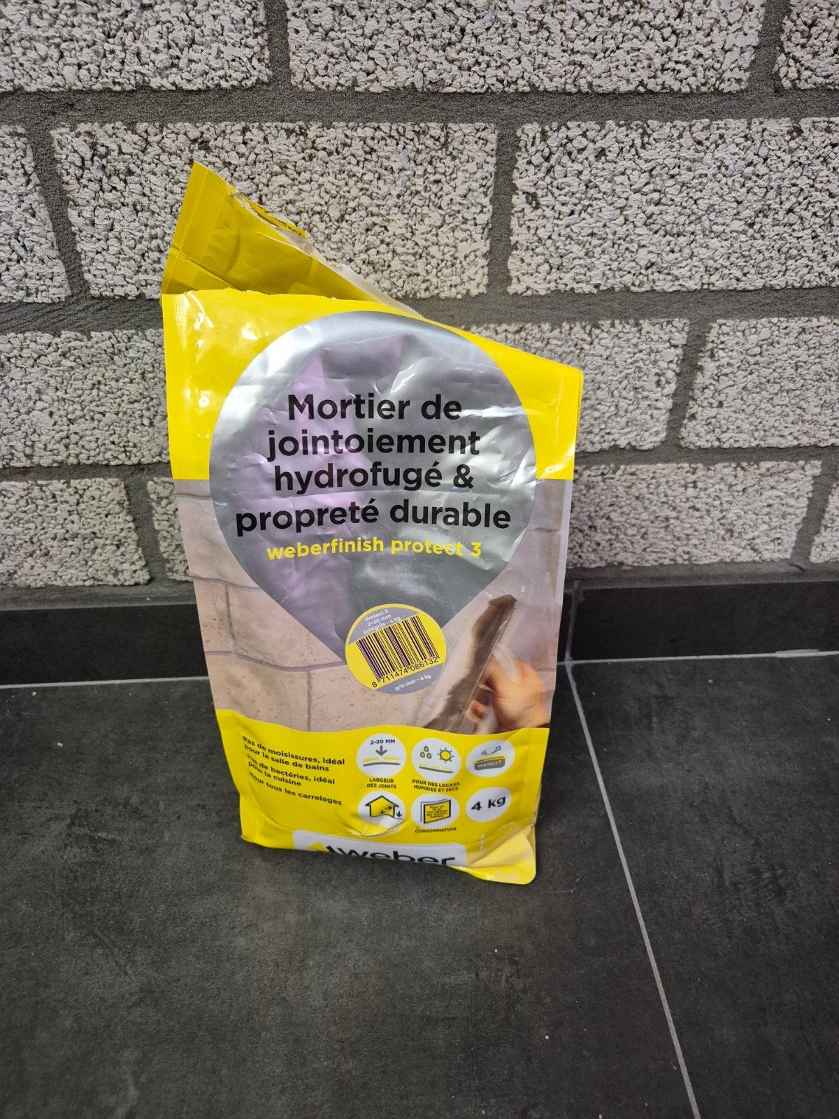 Weber voegmiddel lichtgrijs, Ophalen, Wandtegels, Minder dan 20 cm, Minder dan 5 m²