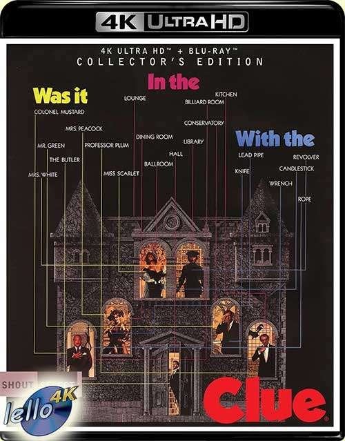 Blu-ray 4K: Clue (1985 Eileen Brennan, Tim Curry) US nietNLO, Ophalen of Verzenden, Nieuw in verpakking, 4K Ultra HD Blu-ray, Humor en Cabaret