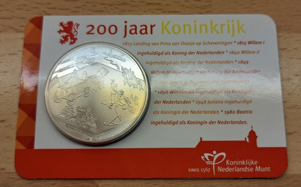 200 jaar koninkrijk, Postzegels en Munten, Penningen en Medailles, Ophalen of Verzenden, Overige materialen