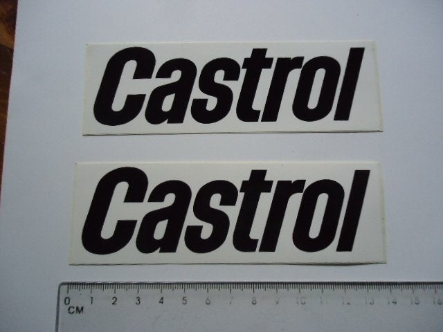 sticker oud CASTROL plastic origineel auto motor race racing, Verzenden, Zo goed als nieuw, Bedrijf of Vereniging