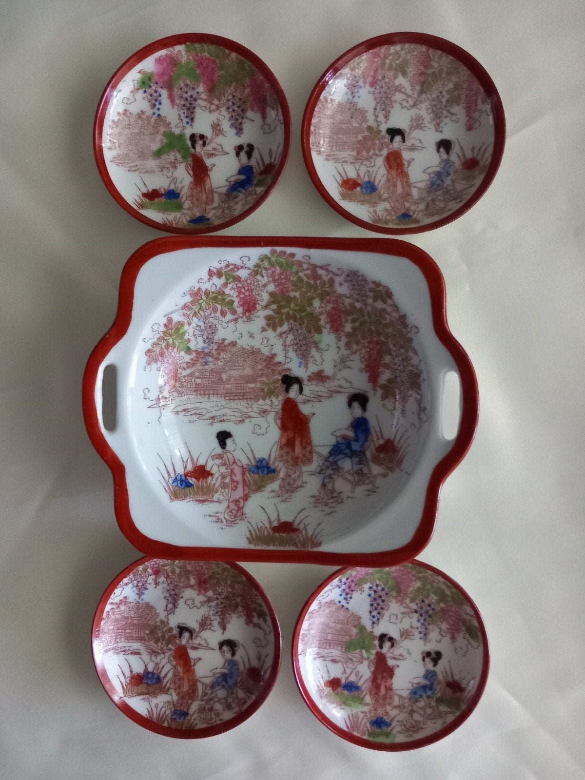 Vintage, Japans Kutani porselein Mini Setje, Ophalen of Verzenden