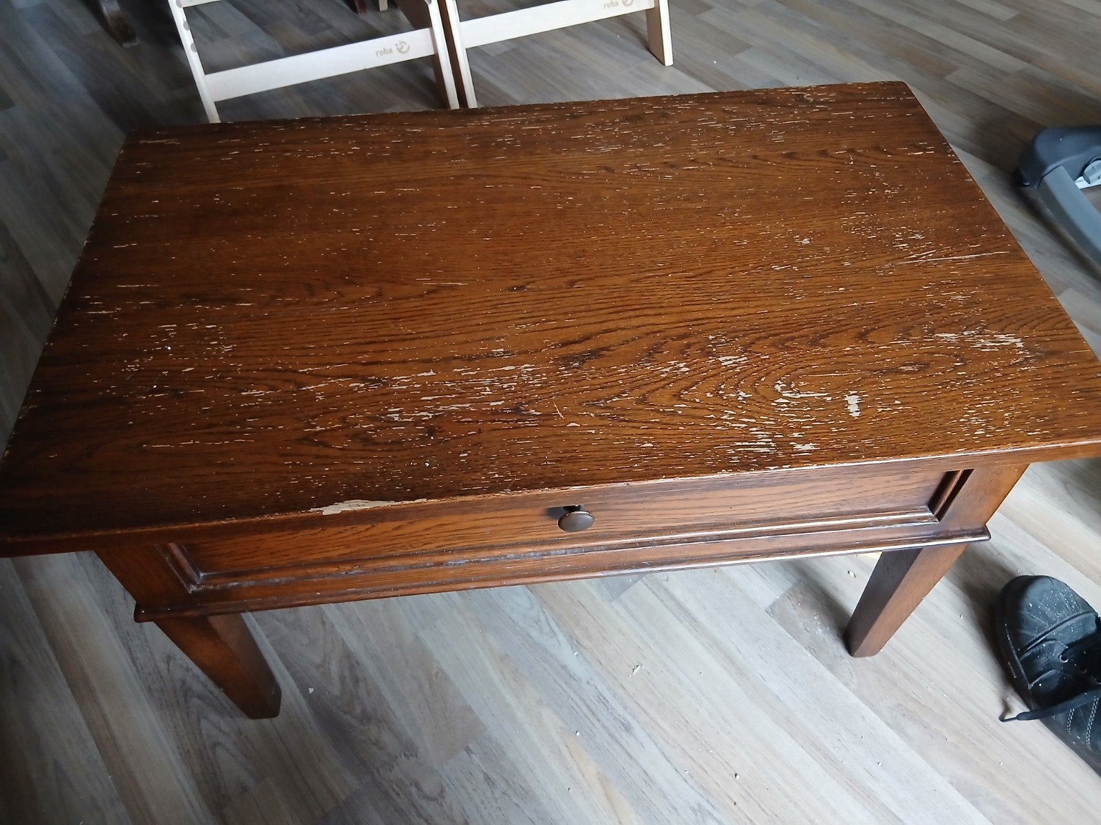 Nachtkastje / bijzet tafeltje / klein tafeltje met lade, Huis en Inrichting, Slaapkamer | Nachtkastjes, Ophalen, Minder dan 45 cm