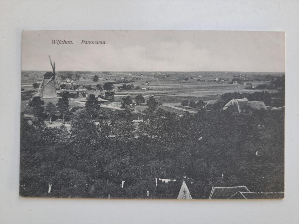 Wijchen - Panorama met molen (1925), Verzamelen, Ansichtkaarten | Nederland, Ophalen of Verzenden, 1920 tot 1940, Zuid-Holland
