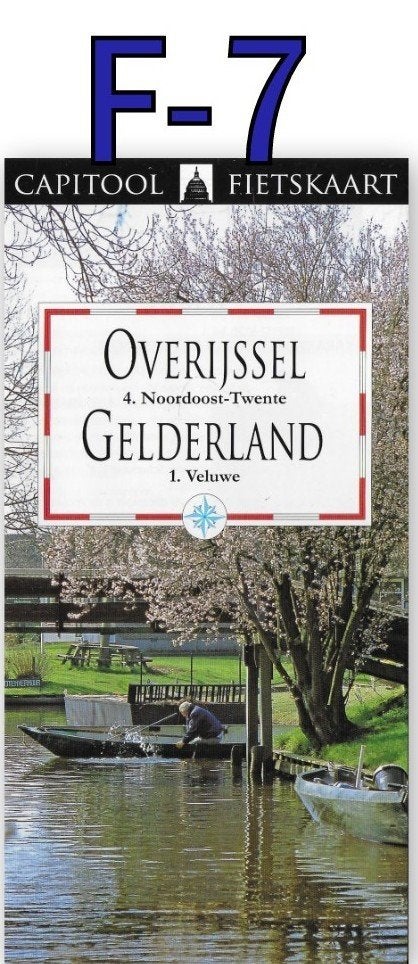F7 Fietskaart Overijssel Gelderland Noordoost Twente Veluwe, Ophalen of Verzenden, 1800 tot 2000, Nederland, Landkaart