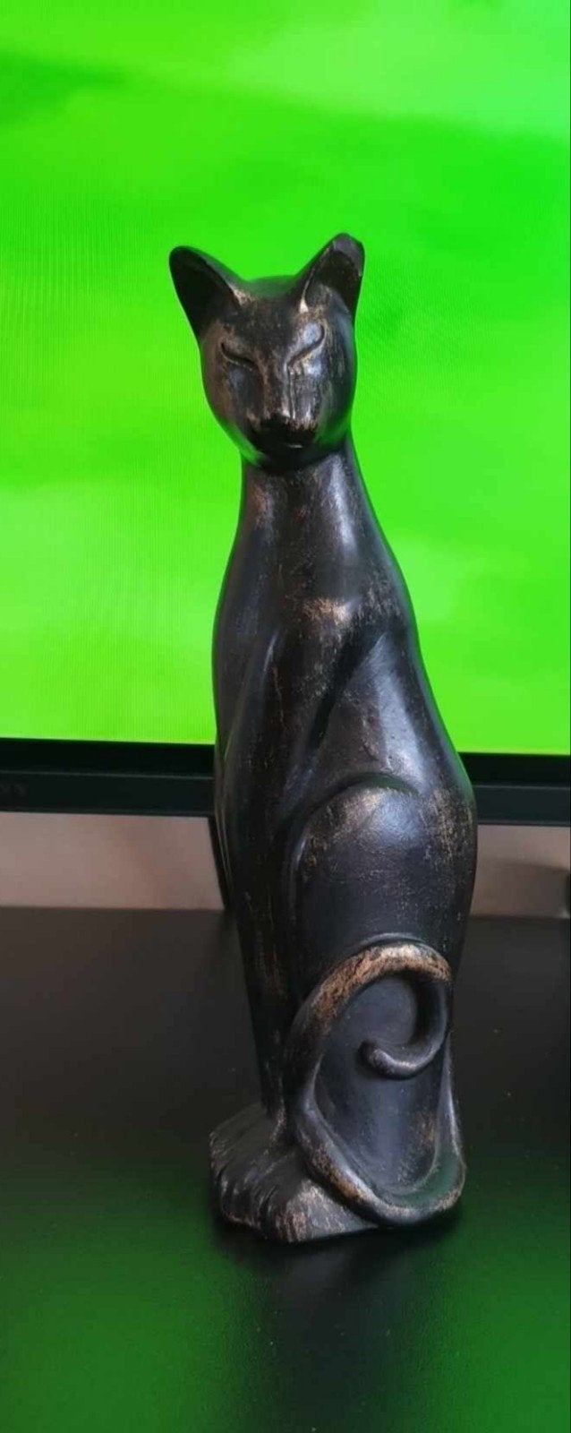 Mooi zware grote bronzen Kat., Ophalen of Verzenden, Nieuw, Dier
