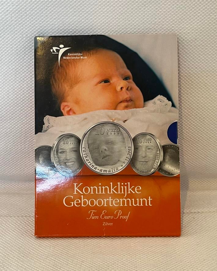 Koninklijke Geboortemunt Prinses Catharina-Amalia Zilver, Postzegels en Munten, Munten | Nederland, Koningin Beatrix, Zilver, Euro's