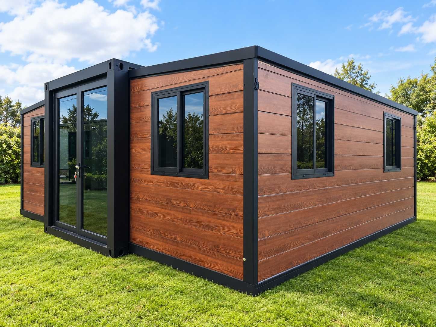 Rhino Houses 20ft metal caved wall panel , full welding roof