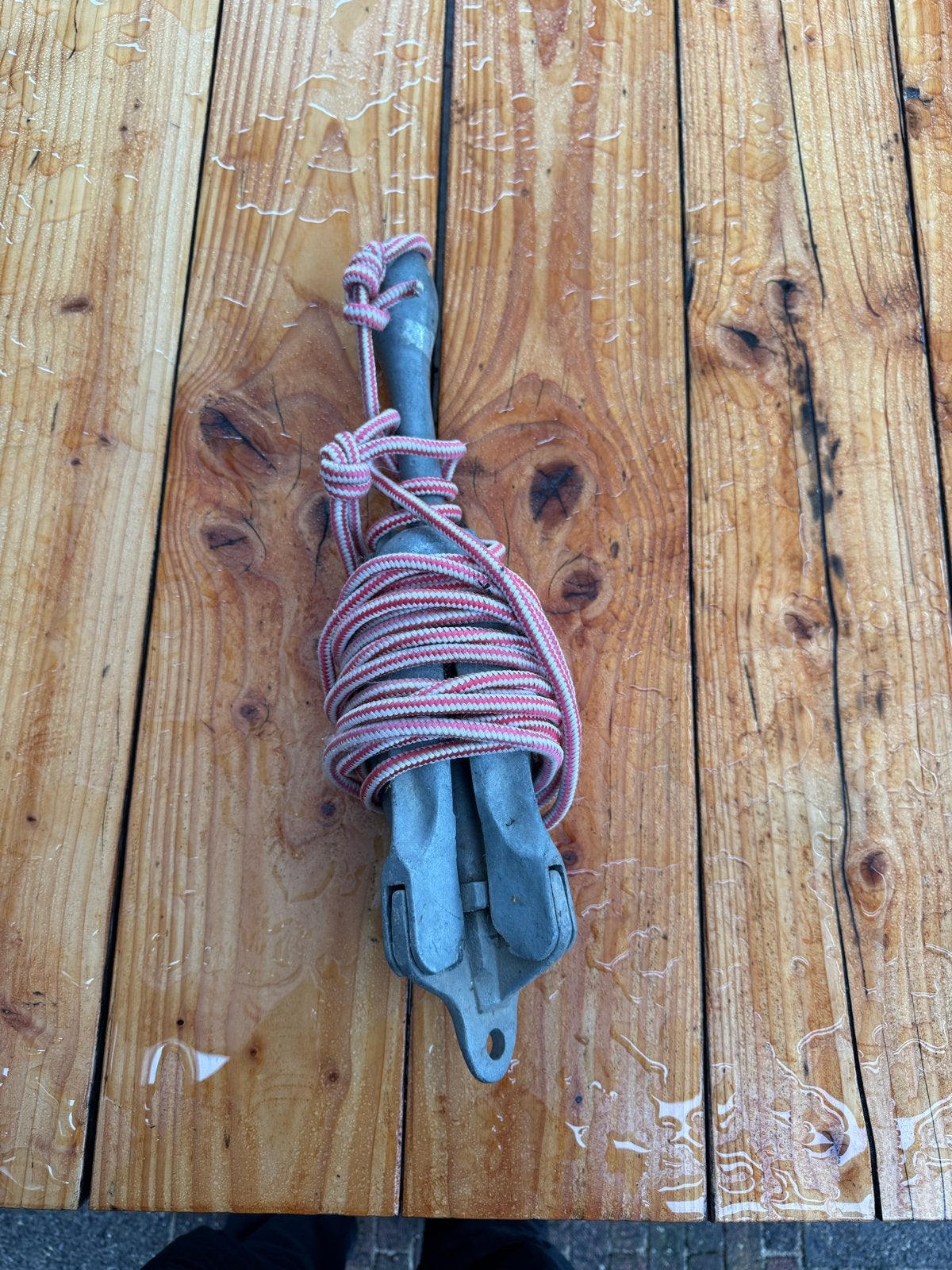 Opvouwbaar anker met lijn voor boot of watersport, Ophalen of Verzenden, Gebruikt, Overige typen