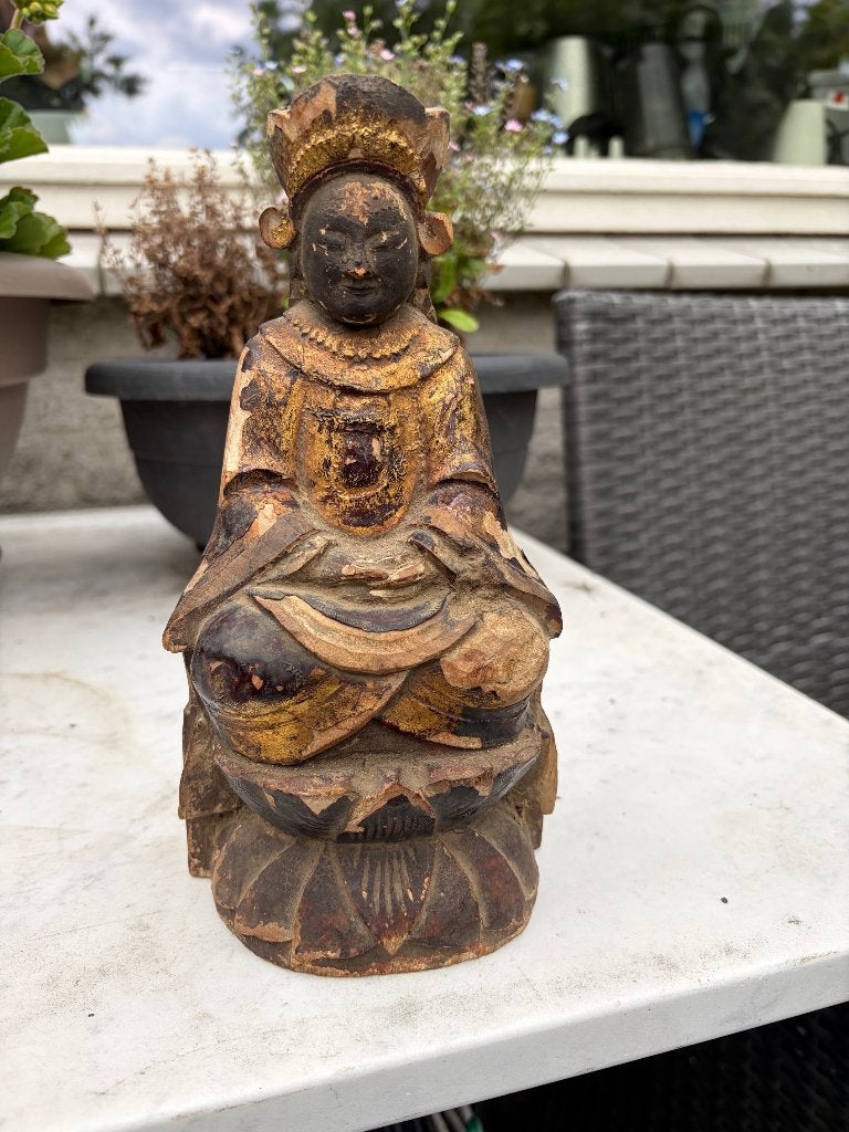 Antieke Guanyin / voorouderbeeld / China -. Buddha, Ophalen of Verzenden