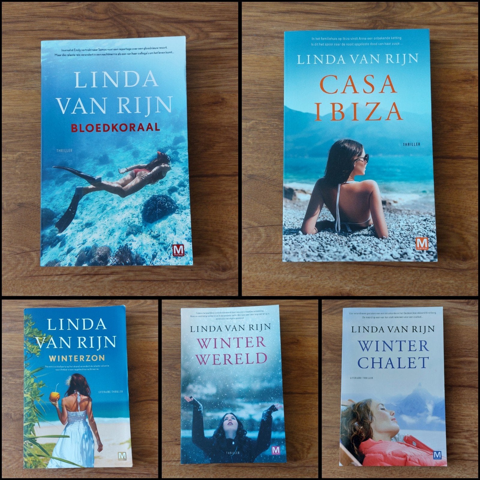 Thrillers • Linda van Rijn • o.a. Bloedkoraal • Winterzon, Ophalen of Verzenden, Zo goed als nieuw, Linda van Rijn