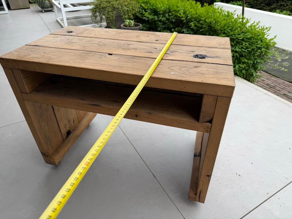 Uniek printertafeltje van oude wagondelen, Ophalen, Gebruikt, 70 tot 120 cm, Minder dan 70 cm