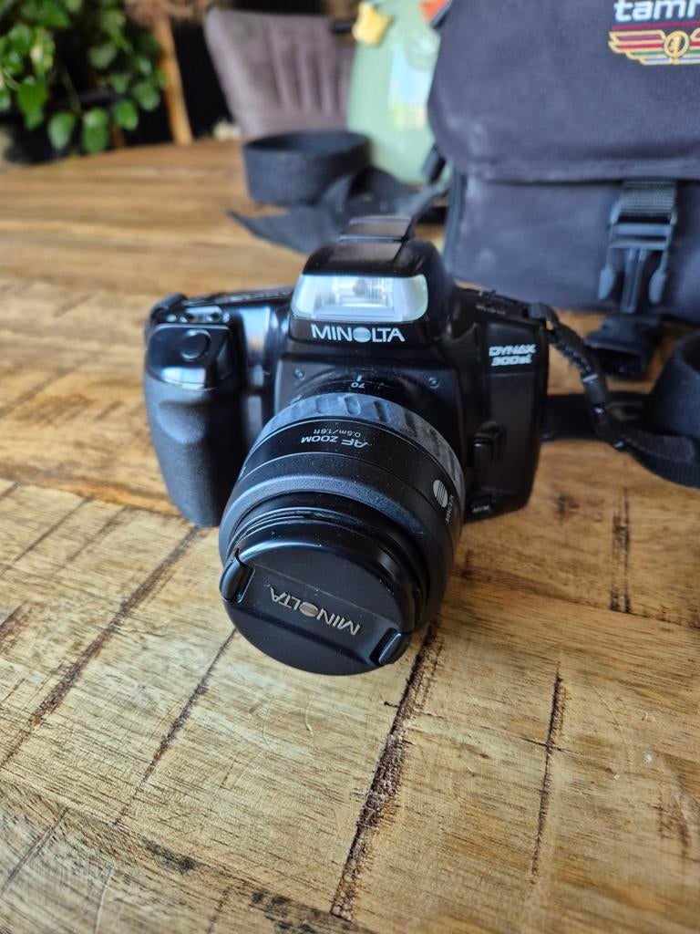 Minolta Dynax 300si met AF Zoom lens, Audio, Tv en Foto, Fotocamera's Analoog, Ophalen, Gebruikt, Spiegelreflex, Minolta