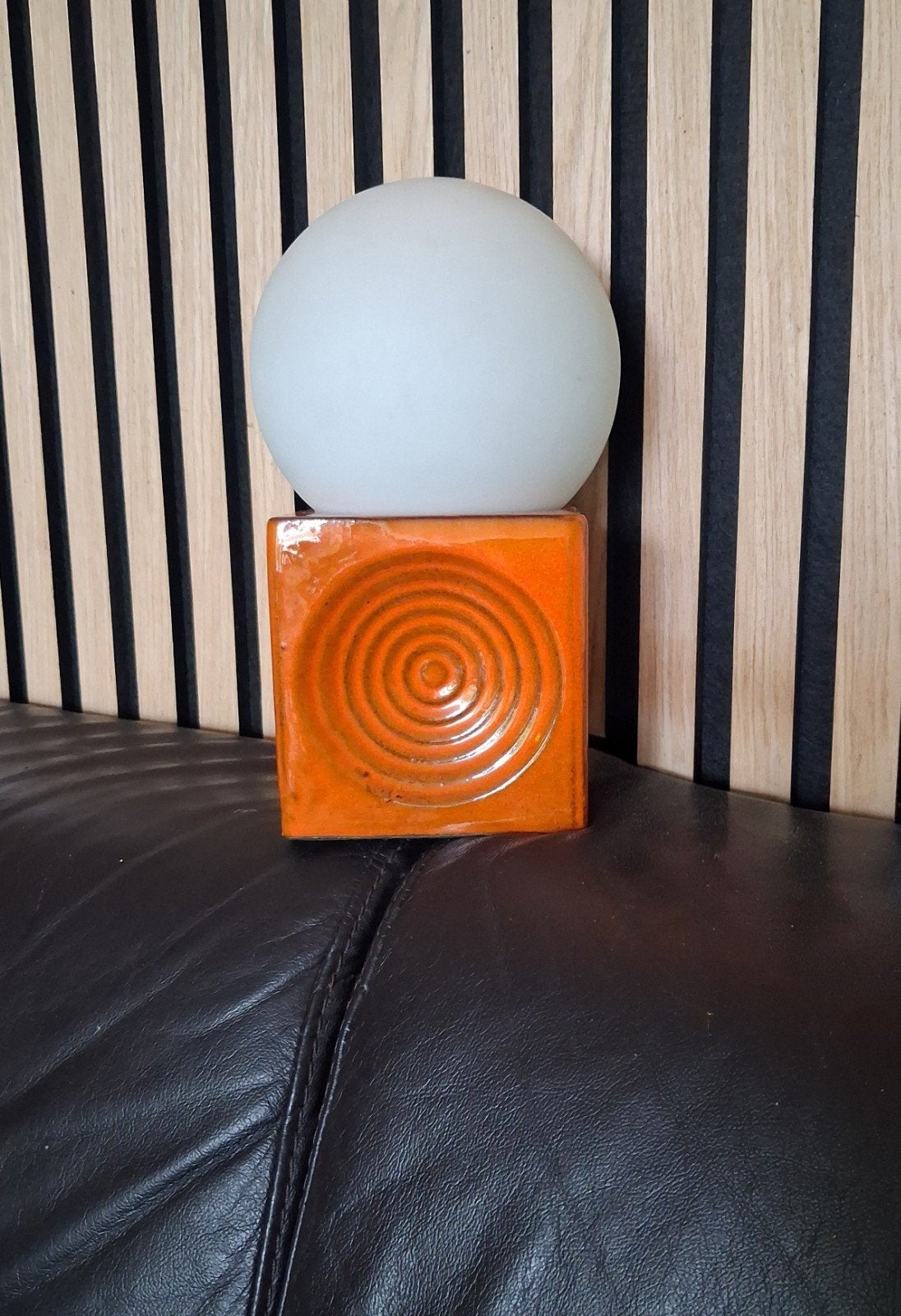Zeldzame Steuler Kubus Tafellamp Space age Cari Zalloni, Ophalen of Verzenden, Glas, Handgemaakt, Design
