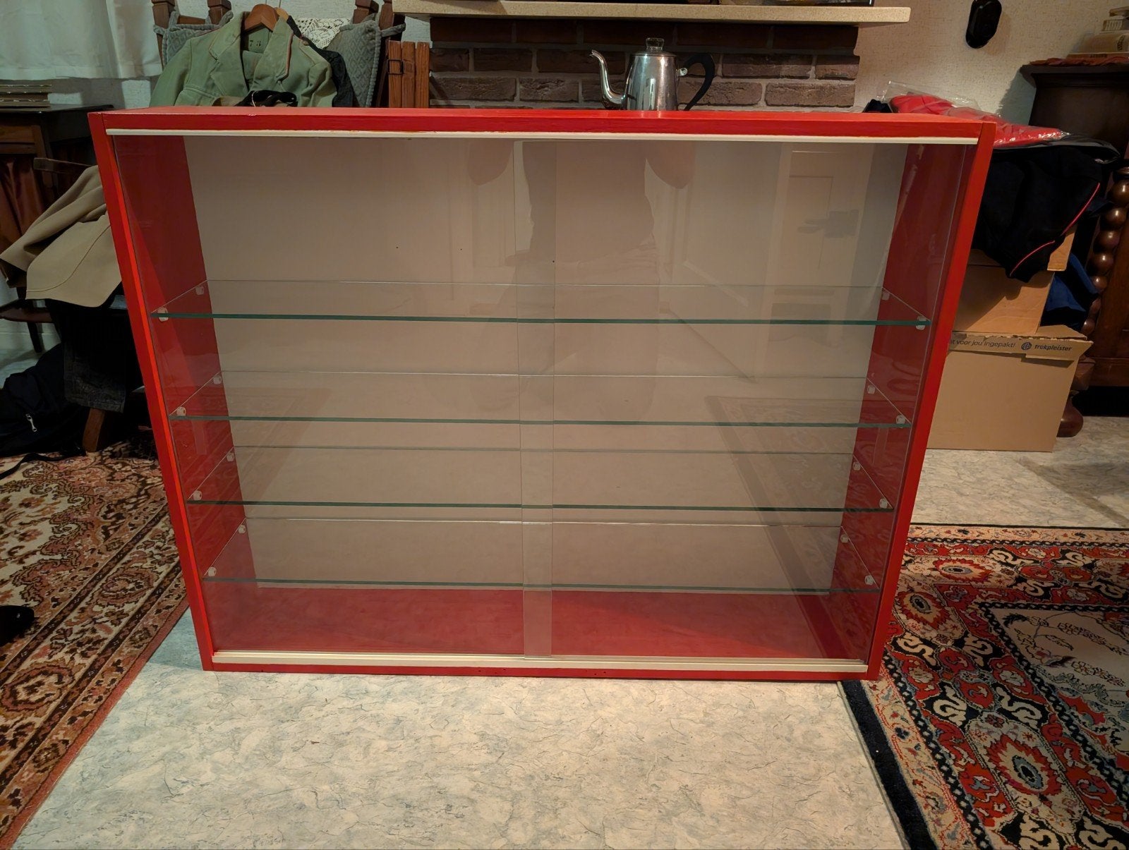 Vitrinekast (modelauto's, treinen e.d.), Ophalen, Gebruikt, 50 tot 100 cm, Glas