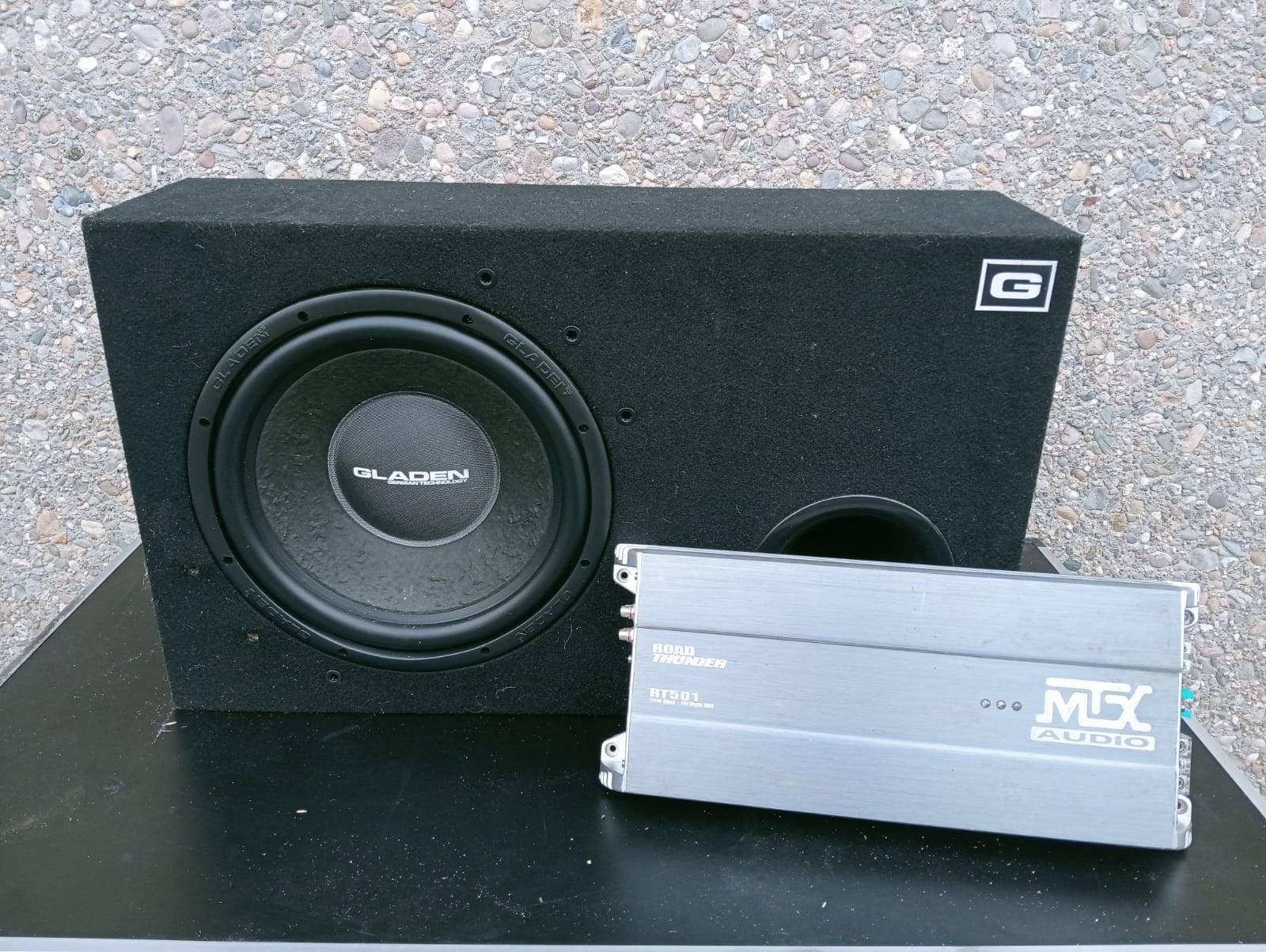 500rms subwoofer gladen 500rms versterker mtx kabelset, Ophalen