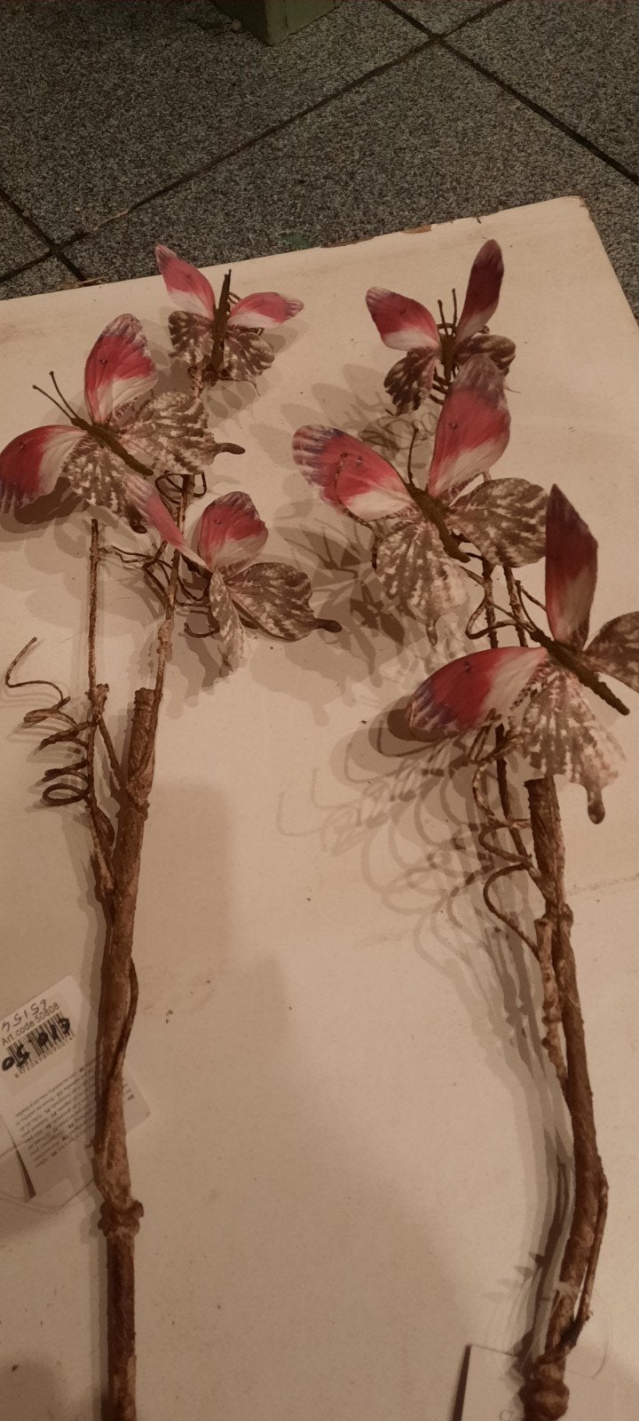 Decoratieve vlinders op takken - set van 2, Meerkleurig, Nieuw, Ophalen of Verzenden, Landelijk