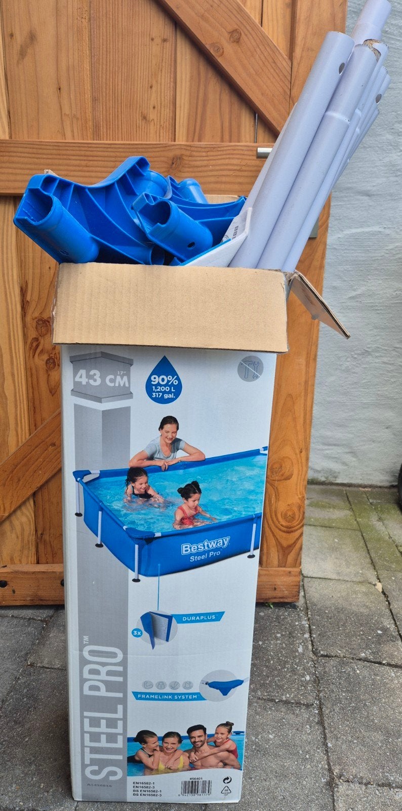 Bestway Steel Pro Frame Zwembad met Flowclear Filter, Tuin en Terras, Zwembaden, Gebruikt, Opzetzwembad, Minder dan 80 cm, 200 tot 400 cm