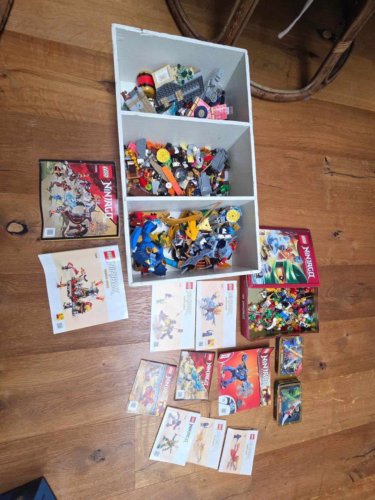 Grote partij LEGO Ninjago met minifiguren en instructies, Gebruikt, Lego, Ophalen of Verzenden, Inclusief instructies
