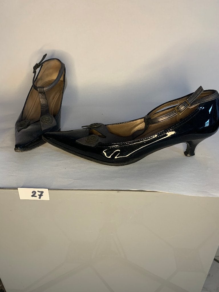 Schoenen zwart lak lage hak alberto zago maat 36, Schoenen met lage hakken, Zwart, Ophalen of Verzenden, Alberto zago