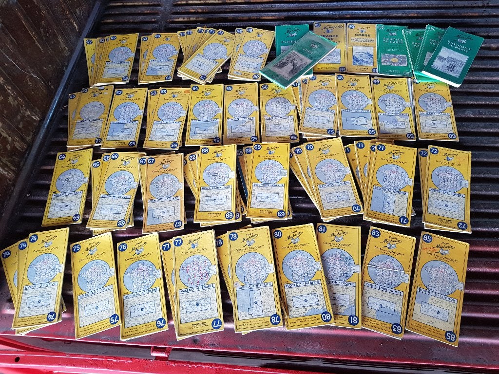 Vintage Michelin kaarten verzameling jaren 50 60 70 73stuks, Verzamelen, Ophalen of Verzenden