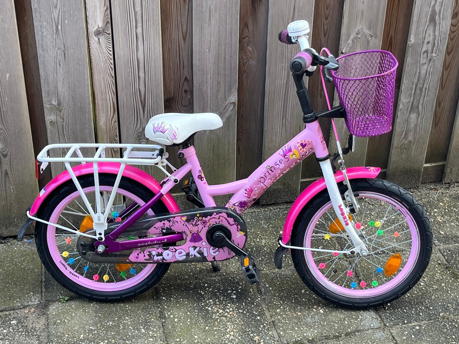 Mooie loekie kinderfiets, Fietsen en Brommers, Fietsen | Kinderfietsjes, Ophalen, Zo goed als nieuw, 16 tot 20 inch