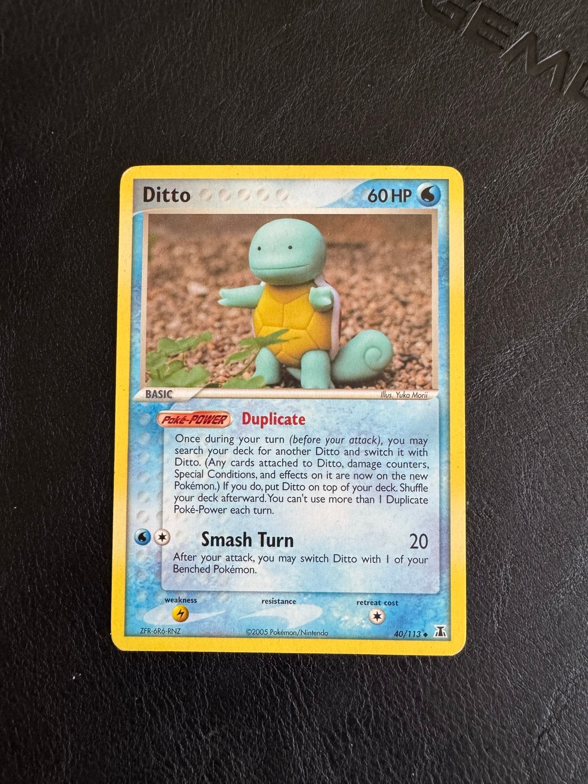 Pokémon Kaart: Ditto (Squirtle) 40/113 EX Delta Species, Ophalen of Verzenden, Gebruikt, Losse kaart