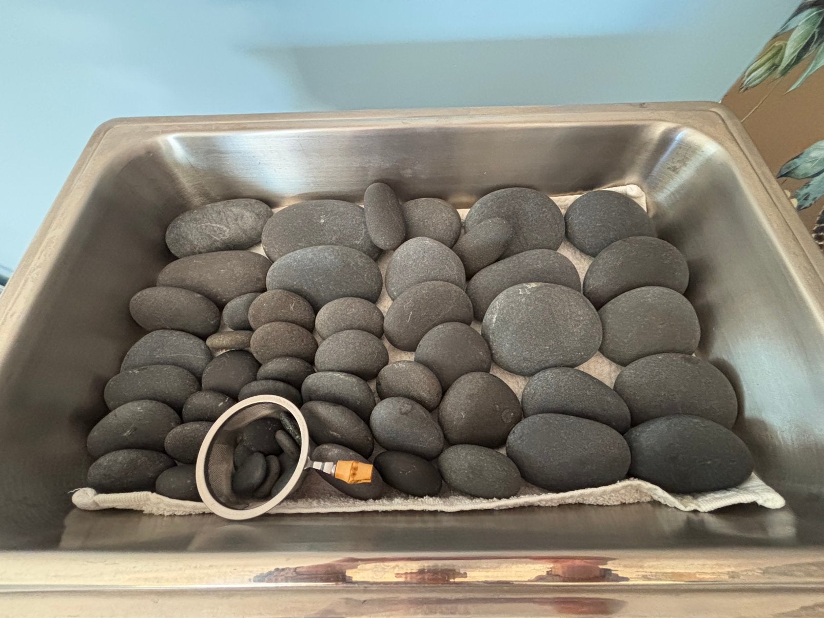Complete hotstone massageset inclusief warmhoudbak!, Ophalen, Gebruikt, Hotstone